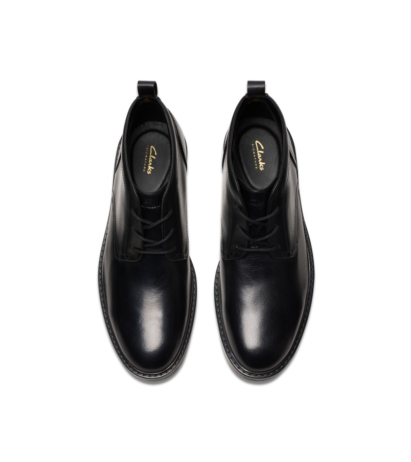 Clarks - Aldwin Chukka Black Leather Clarks - Aldwin Chukka Black Leather