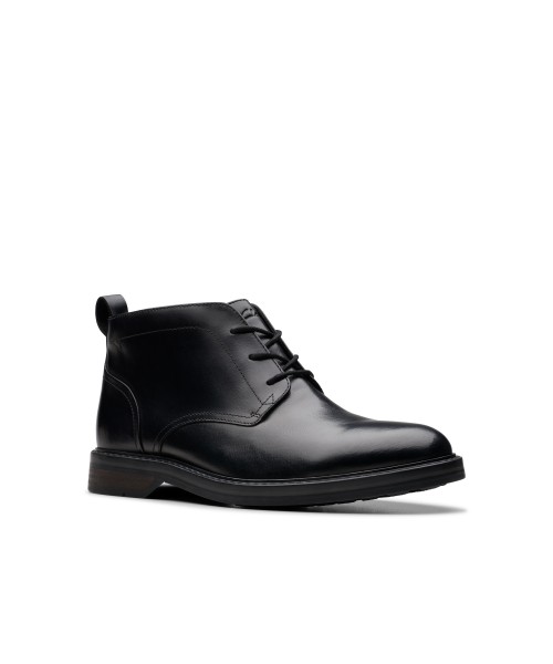 Clarks - Aldwin Chukka Black Leather Clarks - Aldwin Chukka Black Leather
