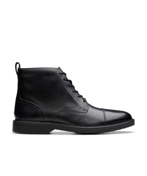 Clarks - Aldwin Cap Black Leather Clarks - Aldwin Cap Black Leather