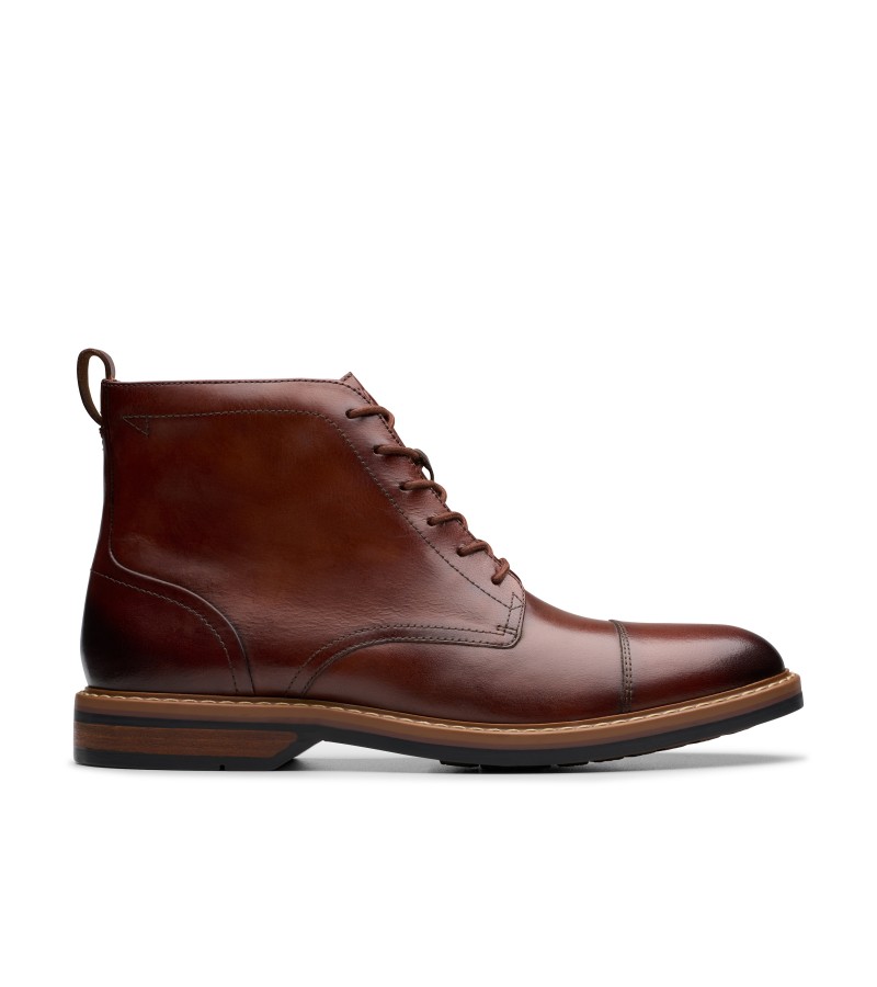 Clarks - Aldwin Cap Mid Tan Leather
