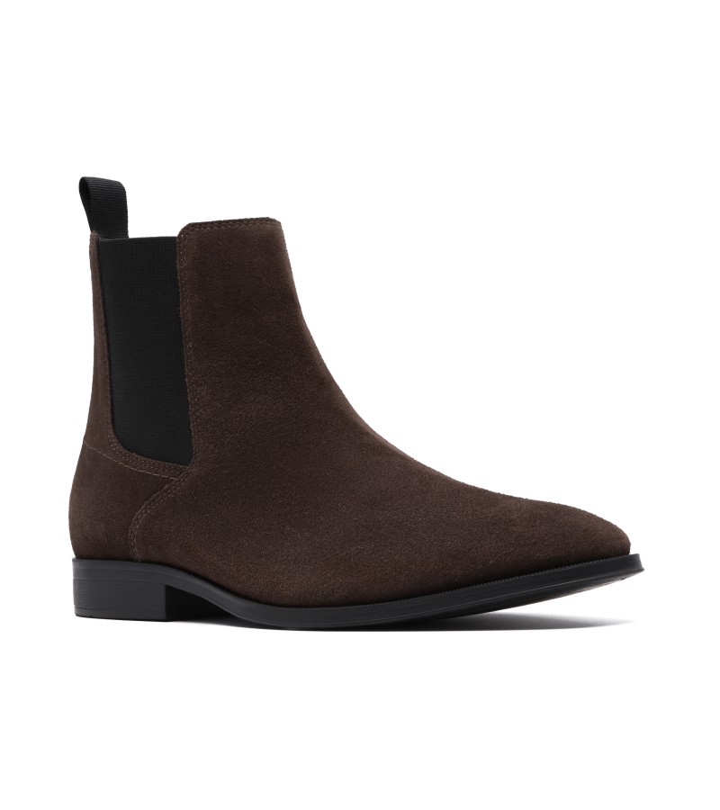 Clarks - Paulton Easy Dark Brown Suede Clarks - Paulton Easy Dark Brown Suede