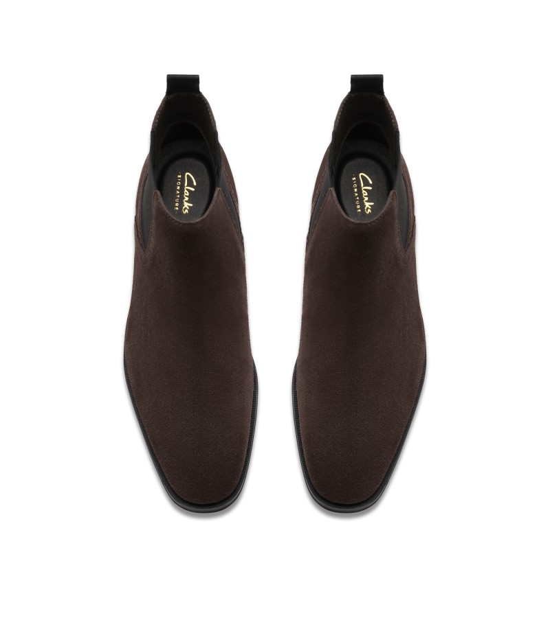 Clarks - Paulton Easy Dark Brown Suede Clarks - Paulton Easy Dark Brown Suede