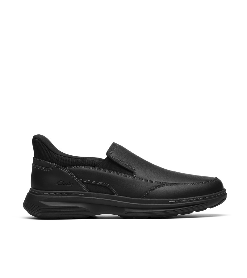 Clarks - Craftwell Step Black Tumbed Leather Clarks - Craftwell Step Black Tumbed Leather