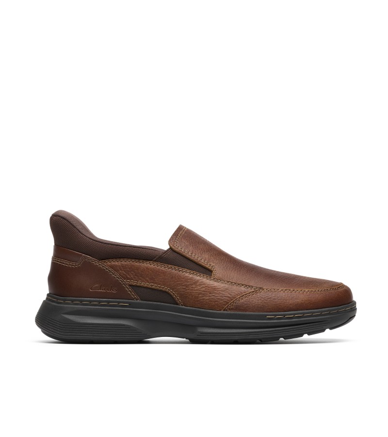 Clarks - Craftwell Step Brown Tumbed Leather Clarks - Craftwell Step Brown Tumbed Leather