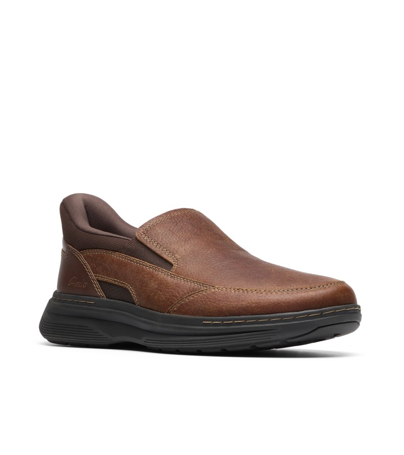 Clarks - Craftwell Step Brown Tumbed Leather Clarks - Craftwell Step Brown Tumbed Leather
