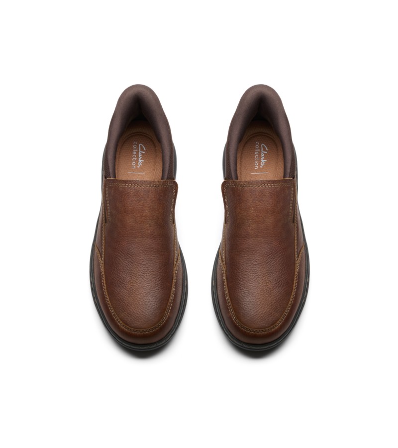 Clarks - Craftwell Step Brown Tumbed Leather Clarks - Craftwell Step Brown Tumbed Leather