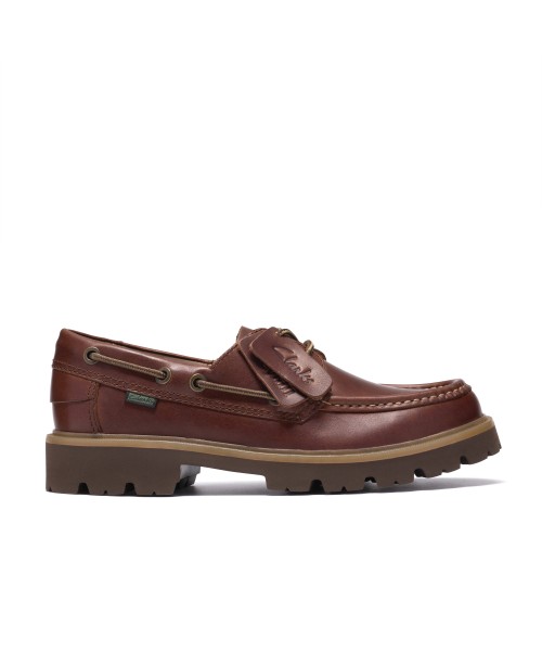 Clarks - Cleyhill Boat Brown Leather Clarks - Cleyhill Boat Brown Leather