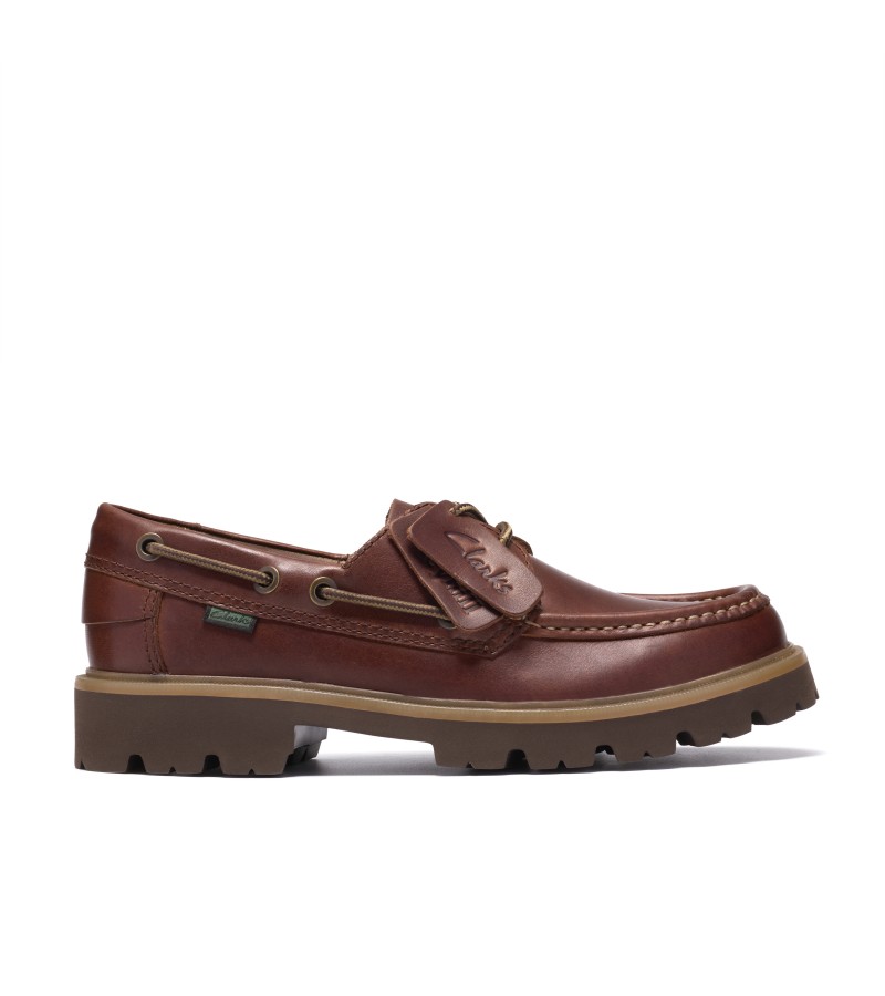 Clarks - Cleyhill Boat Brown Leather Clarks - Cleyhill Boat Brown Leather