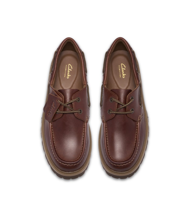 Clarks - Cleyhill Boat Brown Leather Clarks - Cleyhill Boat Brown Leather