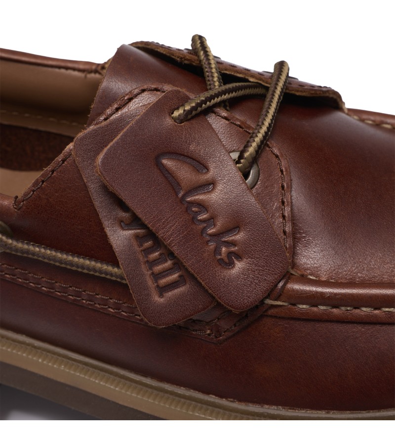 Clarks - Cleyhill Boat Brown Leather Clarks - Cleyhill Boat Brown Leather