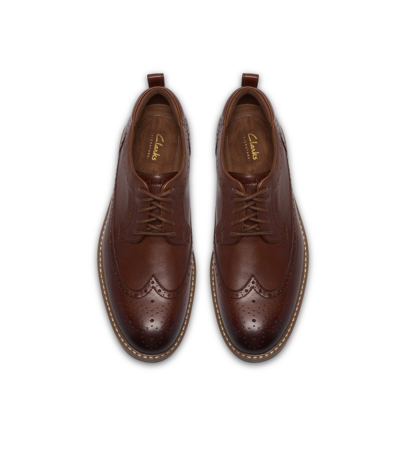Clarks - Aldwin2 Limit Dark Tan Leather