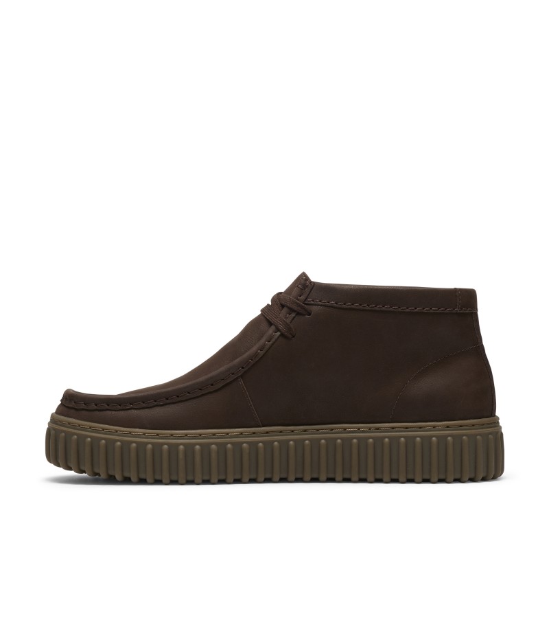 Clarks - Torhill Hi Dark Brown Leather