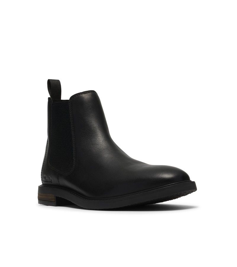 Clarks - Jaxen Easy Black Leather Clarks - Jaxen Easy Black Leather