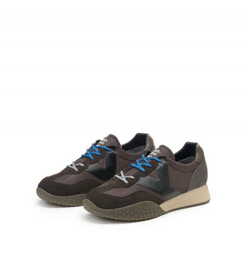 Keh.noo - KM 9775 Brown/Black Textile/Suede