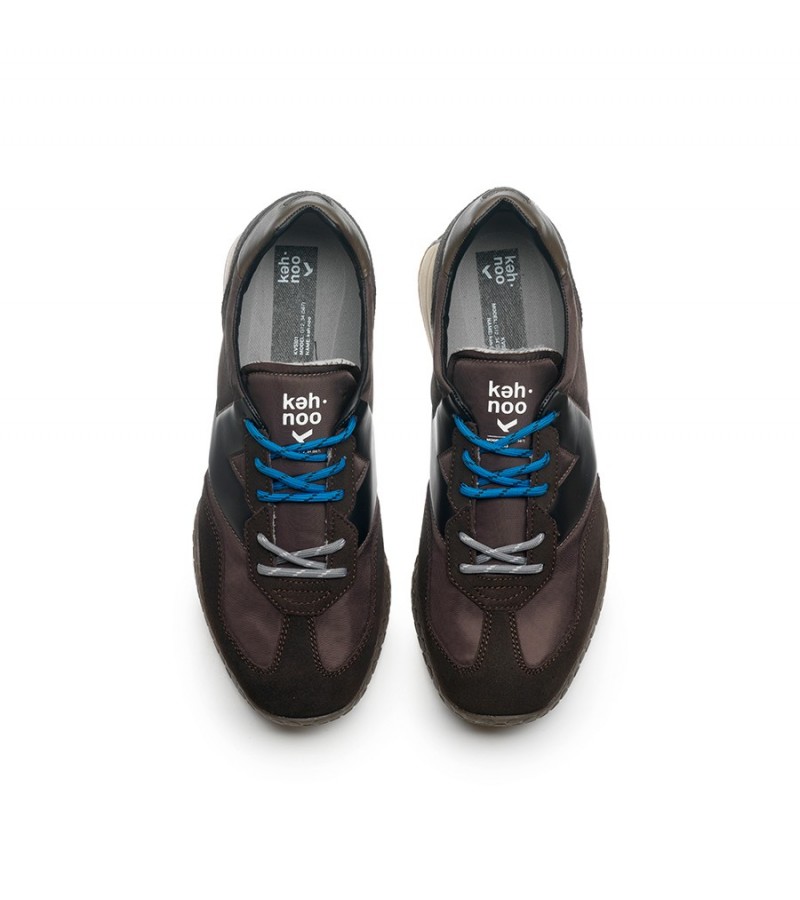 Keh.noo - KM 9775 Brown/Black Textile/Suede