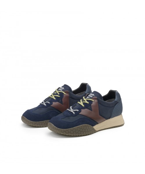 Keh.noo - KM 9775 Navy/Bordeaux Textile/Suede Keh.noo - KM 9775 Navy/Bordeaux Textile/Suede