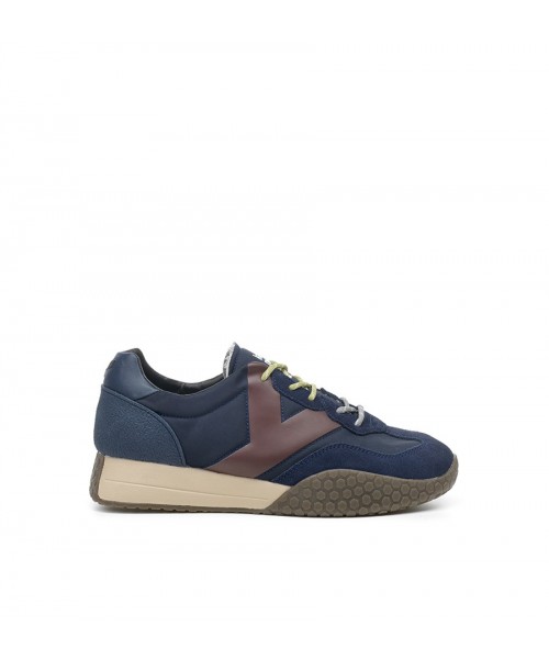 Keh.noo - KM 9775 Navy/Bordeaux Textile/Suede Keh.noo - KM 9775 Navy/Bordeaux Textile/Suede