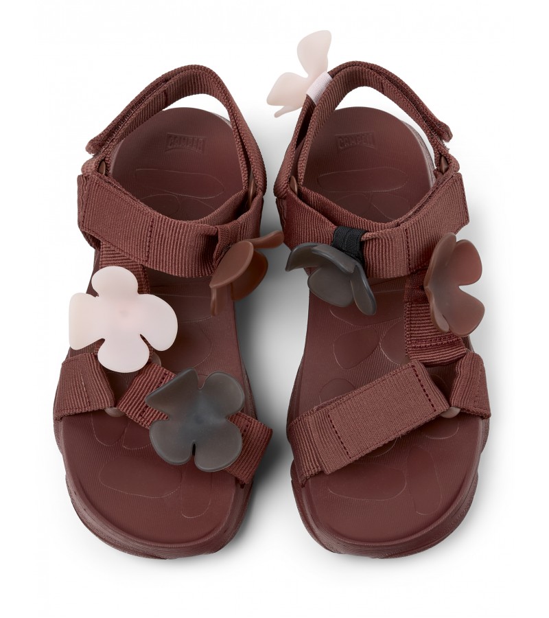 Camper - Karst Sandal K201794-011 Burgundy Textile