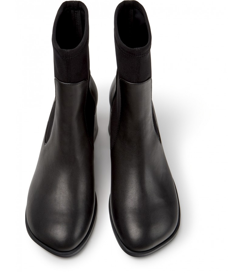 Camper - Kora K400836-001 Black Leather/Textile