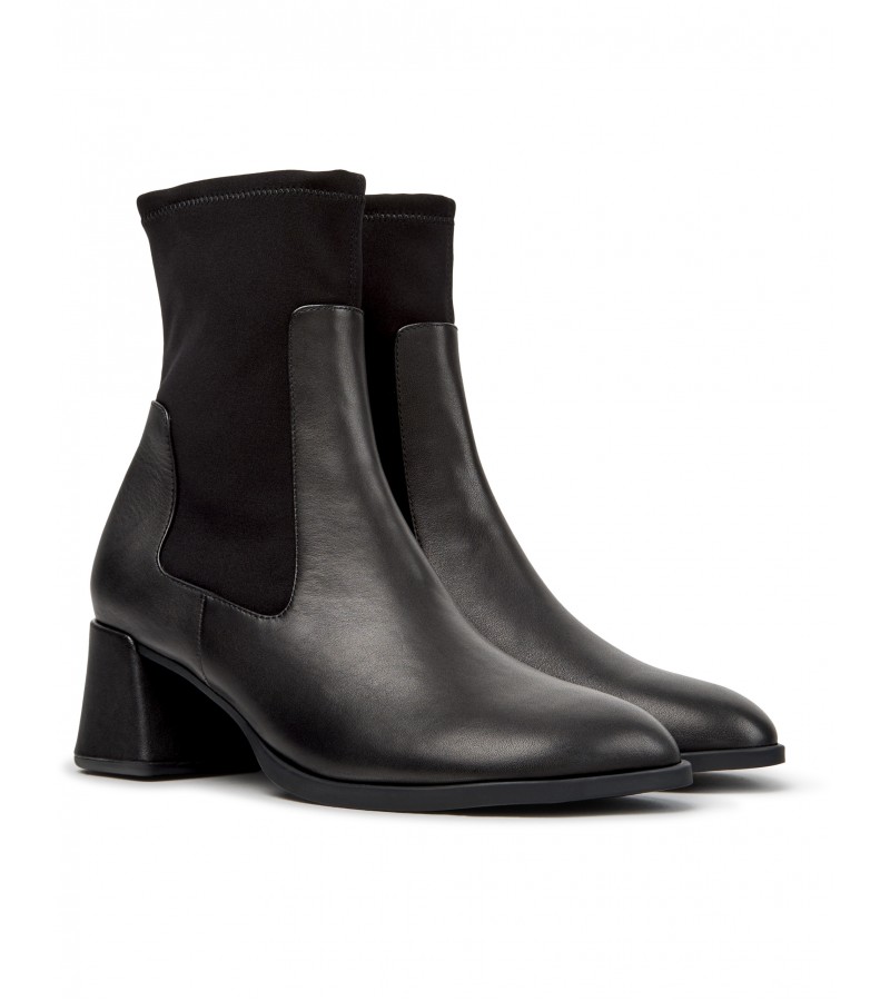 Camper - Kora K400836-001 Black Leather/Textile