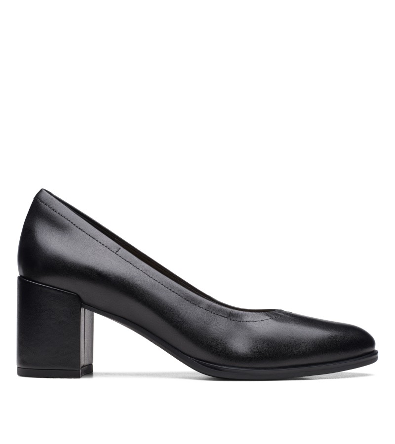Clarks - Freva55 Court Black Leather