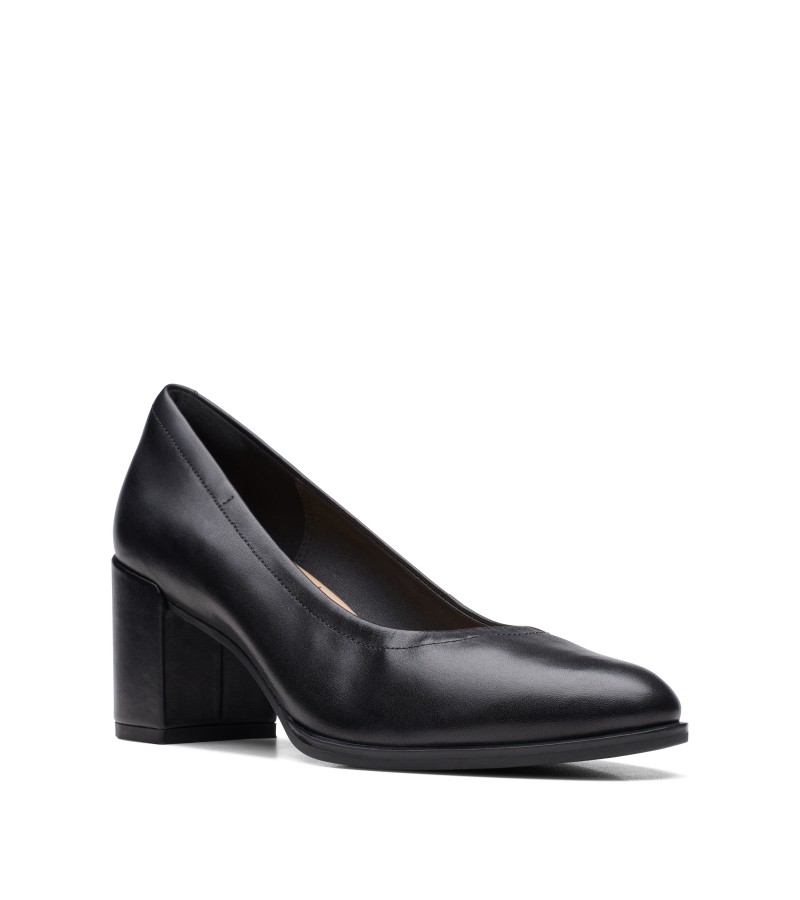 Clarks - Freva55 Court Black Leather