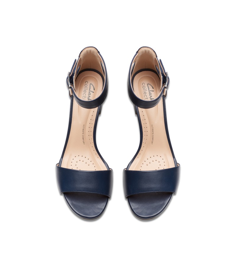 Clarks - Deva Mae Navy Leather