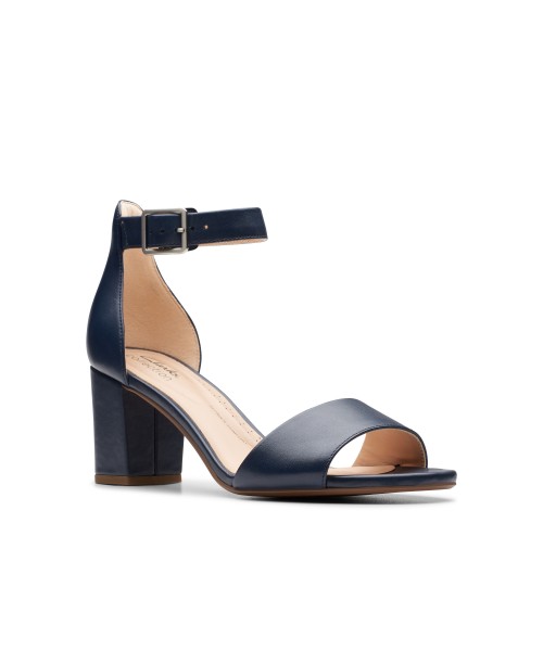 Clarks - Deva Mae Navy Leather Clarks - Deva Mae Navy Leather