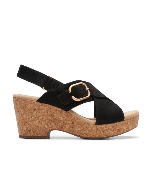 Clarks - Giselle Dove Black Nubuck Clarks - Giselle Dove Black Nubuck