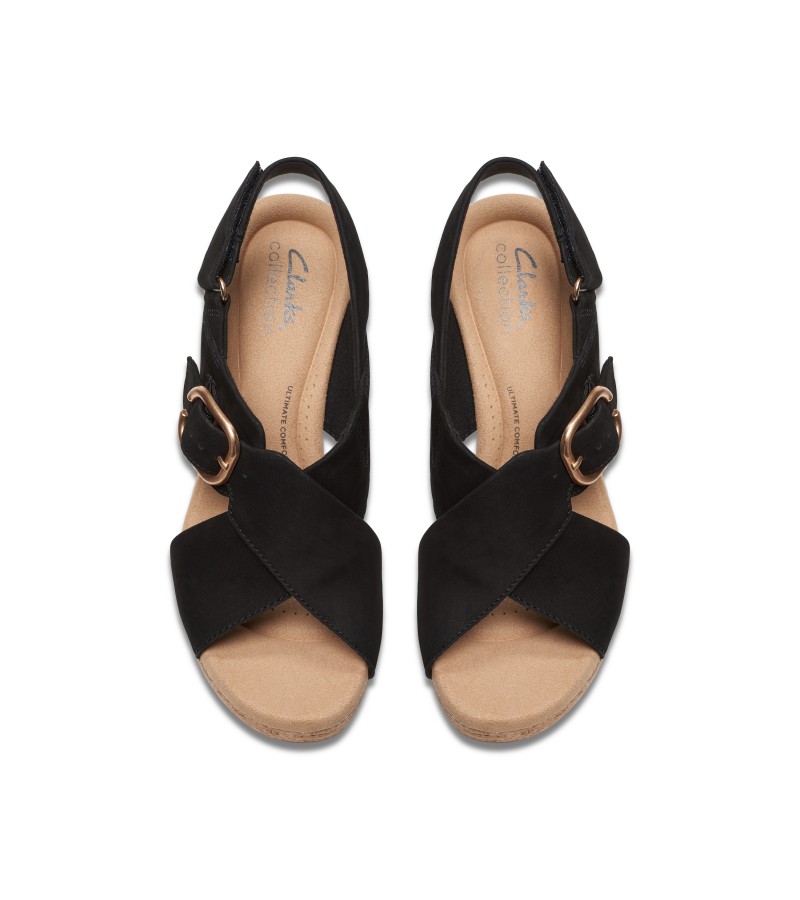 Clarks - Giselle Dove Black Nubuck