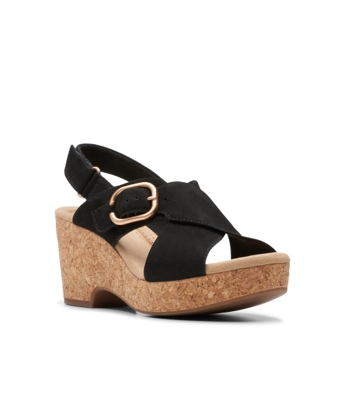 Clarks - Giselle Dove Black Nubuck Clarks - Giselle Dove Black Nubuck