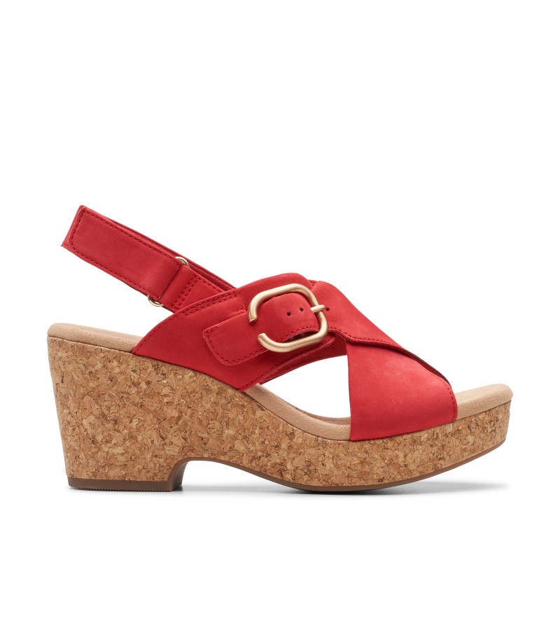 Clarks - Giselle Dove Cherry Nubuck