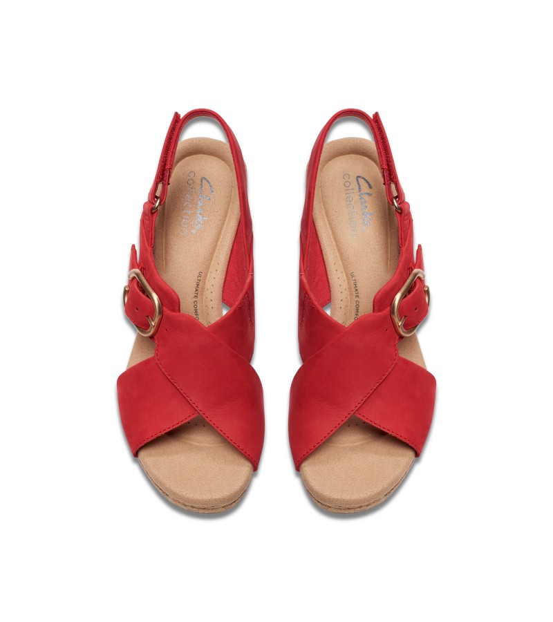 Clarks - Giselle Dove Cherry Nubuck