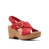 Clarks - Giselle Dove Cherry Nubuck