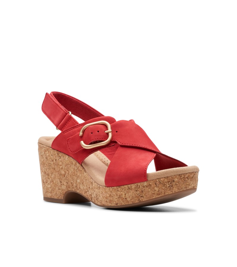 Clarks - Giselle Dove Cherry Nubuck