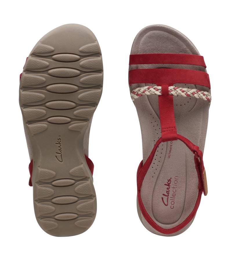 Clarks - Amanda Tealite Red Nubuck