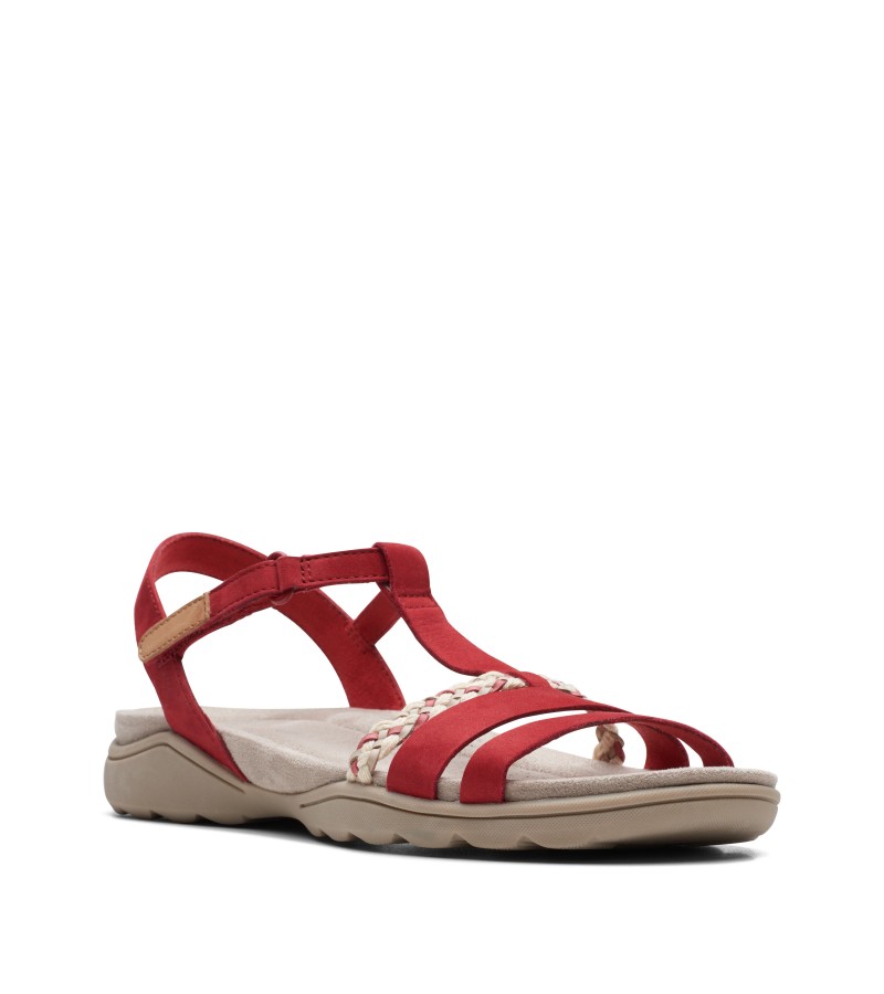 Clarks - Amanda Tealite Red Nubuck