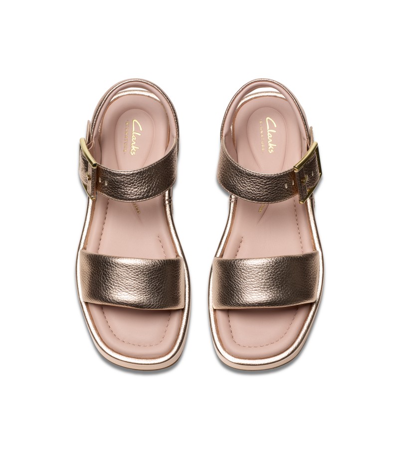 Clarks - Alda Strap Copper Metallic Leather