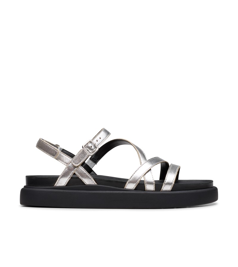 Clarks - Aristella Rose Silver Metallic Leather