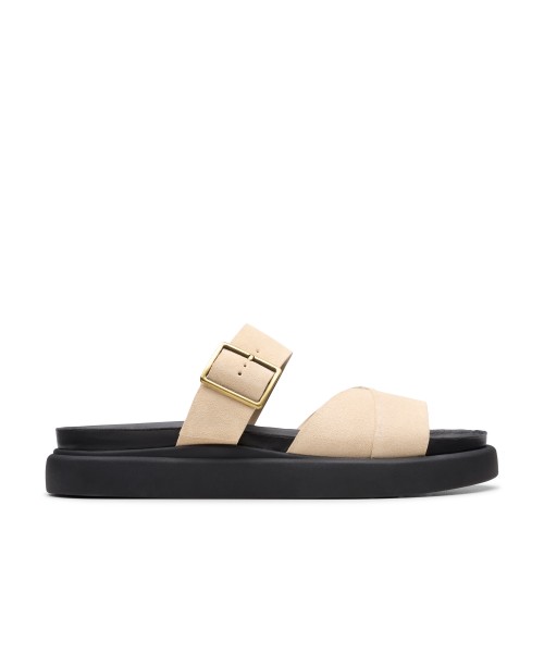 Clarks - Aristella Mule Ecru Suede Clarks - Aristella Mule Ecru Suede
