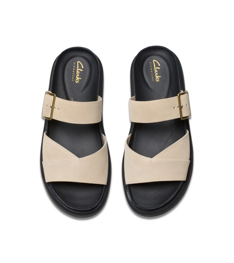 Clarks - Aristella Mule Ecru Suede