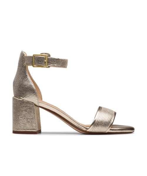 Clarks - Ezoria Mae Champagne Interest Leather Clarks - Ezoria Mae Champagne Interest Leather