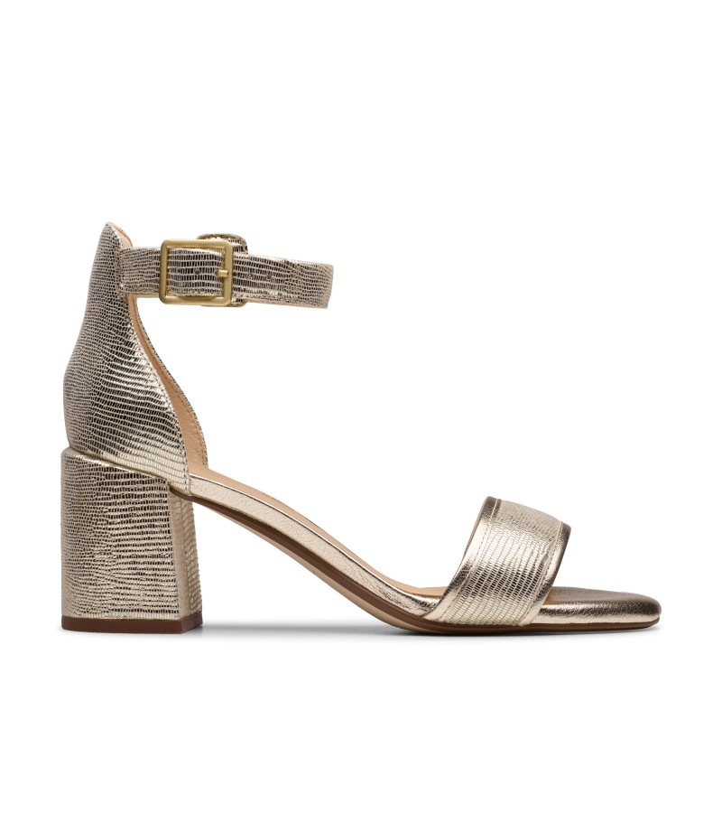 Clarks - Ezoria Mae Champagne Interest Leather