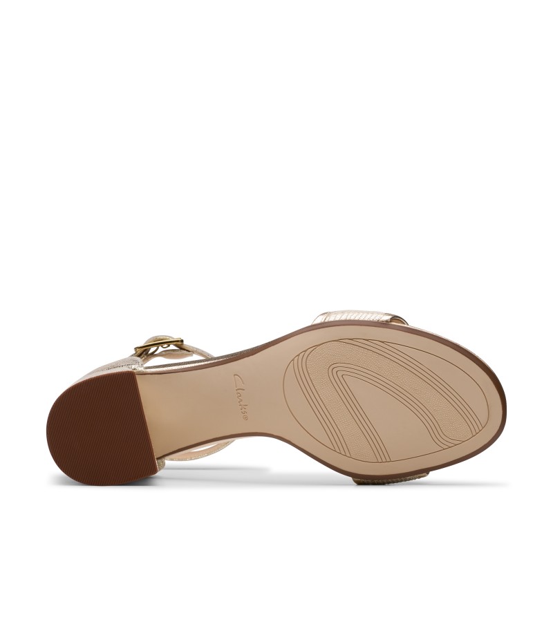 Clarks - Ezoria Mae Champagne Interest Leather