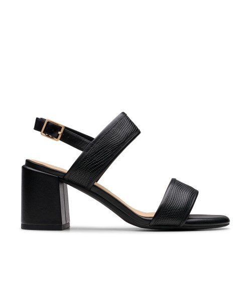 Clarks - Ezoria Sling Black Interest Leather Clarks - Ezoria Sling Black Interest Leather