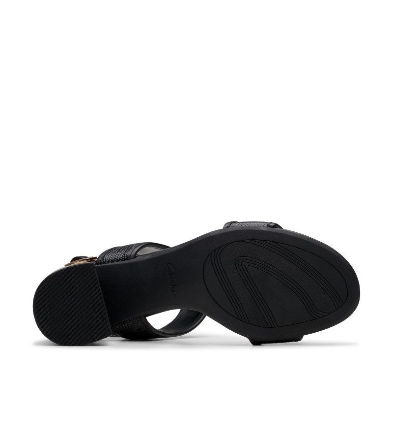 Clarks - Ezoria Sling Black Interest Leather