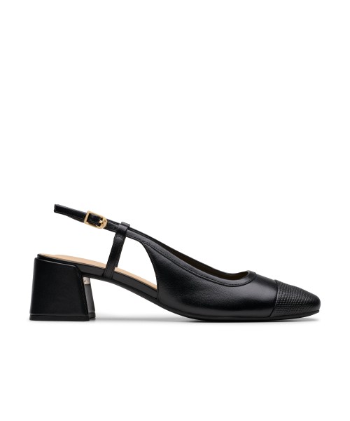 Clarks - Nyta45 Sling Black Combi Leather Clarks - Nyta45 Sling Black Combi Leather