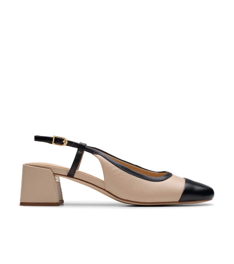 Clarks - Nyta45 Sling Sand Combi Leather