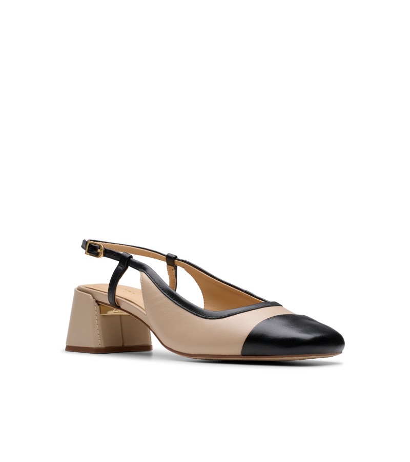 Clarks - Nyta45 Sling Sand Combi Leather