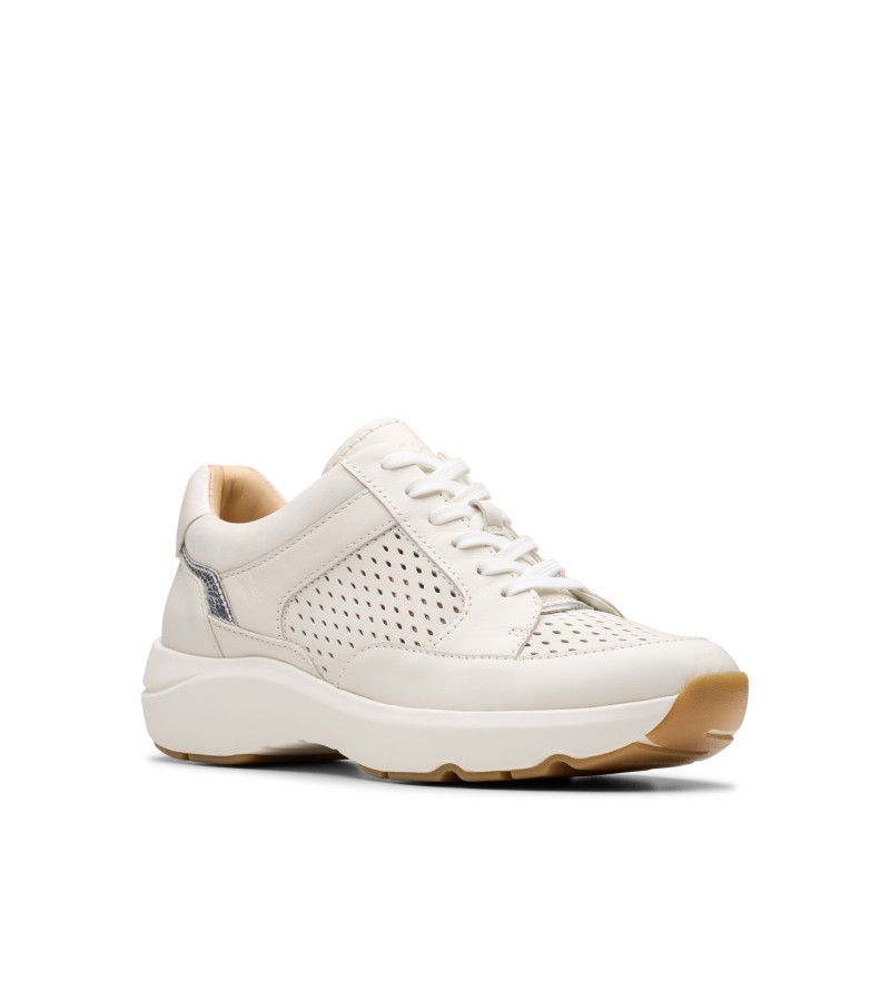 Clarks - Tivoli Walk Off White Combi Leather